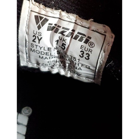 Vizari Junior Kids Size 2 Youth Stealth FG Black & White Soccer Cleats Football - Picture 8 of 10